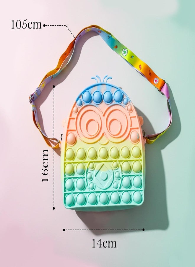 CLAPONE Poppet Pop It Toy for Kids Multicolor Fidget Toy with Popping Sounds, Sensory Toy, Stress Relief, Anxiety Relief, Daytime & Nighttime Use, Classroom (Multicolor, Tow Eye Monsters Pop It) - Image 2